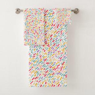 Sweet Candy Sprinkle Muster Badhandtuch Set