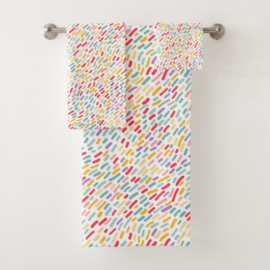 Sweet Candy Sprinkle Muster Badhandtuch Set (Insitu)