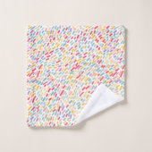 Sweet Candy Sprinkle Muster Badhandtuch Set (Waschlappen)
