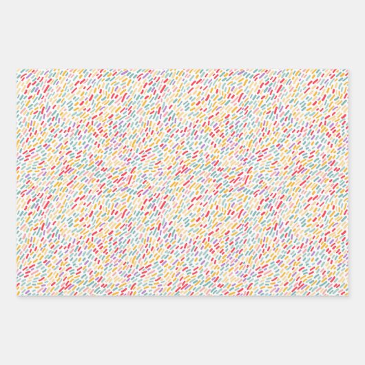 Sweet Candy Sprinkle Muster Geschenkpapier Set (Vorderseite 3)