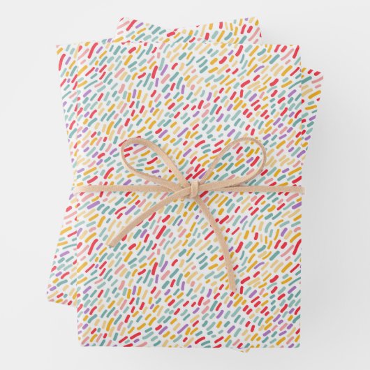 Sweet Candy Sprinkle Muster Geschenkpapier Set (Beispiel)