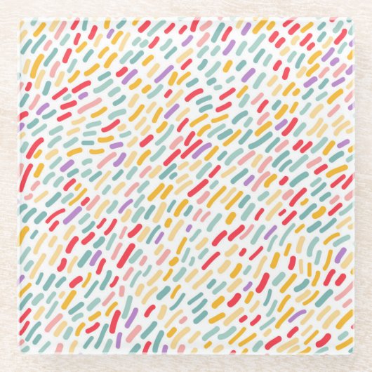 Sweet Candy Sprinkle Muster Glasuntersetzer (Vorderseite)