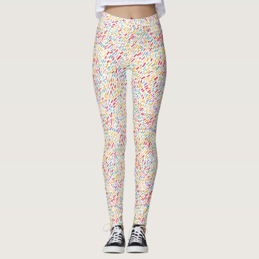 Sweet Candy Sprinkle Muster Leggings (Vorderseite)