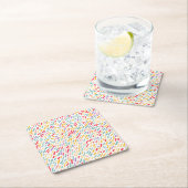 Sweet Candy Sprinkle Muster Rechteckiger Pappuntersetzer (Vor Ort)
