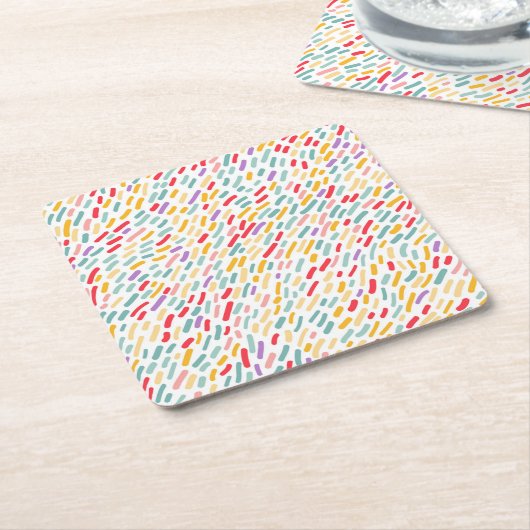 Sweet Candy Sprinkle Muster Rechteckiger Pappuntersetzer (angewinkelt)
