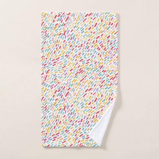 Sweet Candy Sprinkle Pattern Badhandtuch Set (Handtuch)