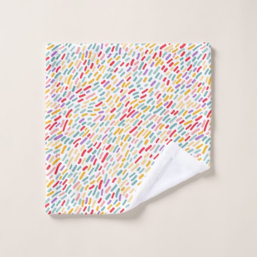 Sweet Candy Sprinkle Pattern Badhandtuch Set (Waschlappen)