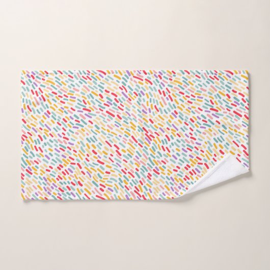 Sweet Candy Sprinkle Pattern Badhandtuch Set (Handtuch)