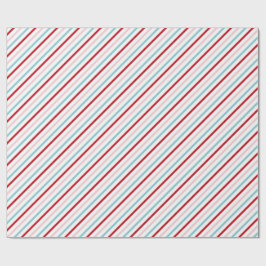 Sweet Candy Stripe Red Pink Blue Holiday/Bday Geschenkpapier