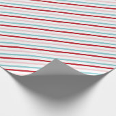 Sweet Candy Stripe Red Pink Blue Holiday/Bday Geschenkpapier (Ecke)