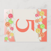 Sweet Candy Tischnummer Card (Vorderseite)