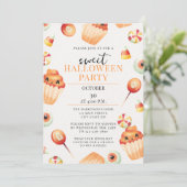 Sweet Candy Watercolor Halloween-Party Einladung (Stehend Vorderseite)