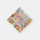 Sweet Candyland Birthday Design - Spaß & Farben Serviette (Ecke)