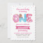 Sweet Candyland First Geburtstag Einladung (Vorderseite)