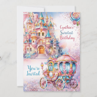 Sweet Candyland Geburtstagsparty Einladung