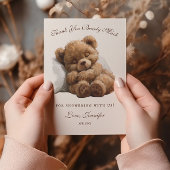 Sweet Caramel Rustic Bear Hug Vielen Dank Dankeskarte