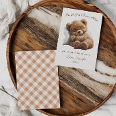 Sweet Caramel Rustic Bear Hug Vielen Dank Dankeskarte