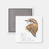 Sweet Caroline (Carolina Wren) Magnet (Vorderseite/Rückseite)