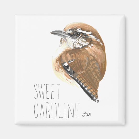 Sweet Caroline (Carolina Wren) Magnet (Vorne)