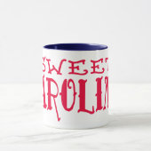 Sweet Caroline Red Tattoo Schriftart Tasse (Zentrum)
