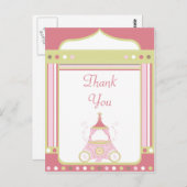 Sweet Carriage Princess Party danke Ihnen Postcard Postkarte (Vorne/Hinten)