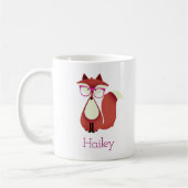 Sweet Cartoon Red Fox Tasse (Links)