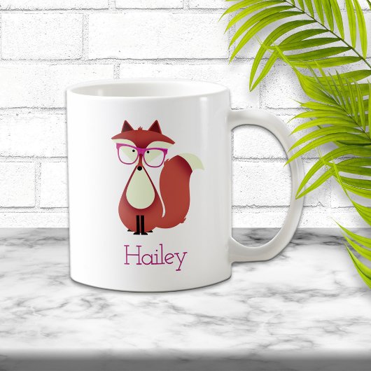 Sweet Cartoon Red Fox Tasse