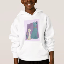 Sweet Cartoon Style Cat & Dog Hoodie