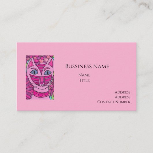 Sweet Cat Business Card Visitenkarte (Vorderseite)