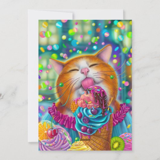 Sweet Cat Feiertagskarte (Rückseite)