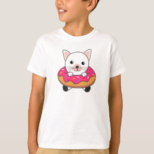 Sweet Cat Funny Animes in Donut Funny Cats T-Shirt