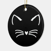 Sweet Cat Kitten Face Keramik Ornament (Links)