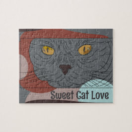 Sweet Cat Liebe drucken Puzzle