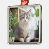 Sweet Cat Ornament Aus Metall (Links)