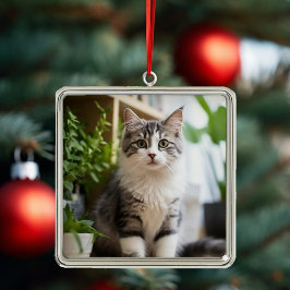 Sweet Cat Ornament Aus Metall