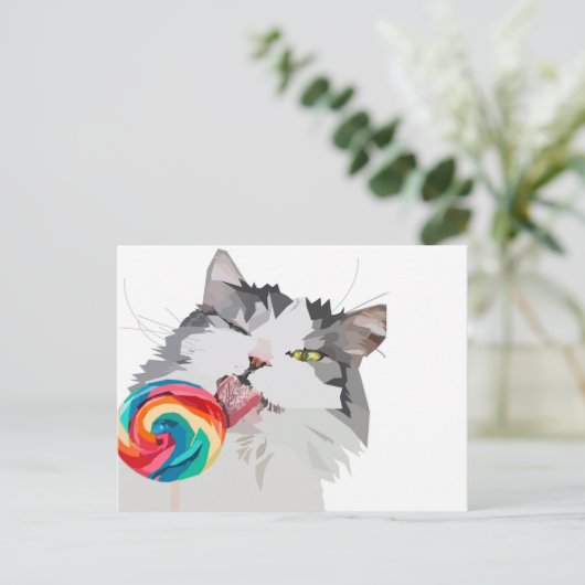 Sweet Cat Postkarte (Stehend Vorderseite)