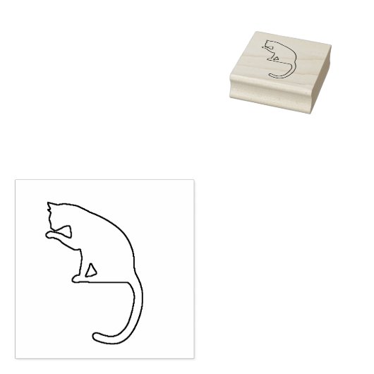 Sweet Cat Reinigen seiner Pfauen Kunsthandwerk und Gummistempel (Stempel)