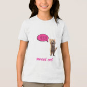 “Sweet Cat” Tri-Blend Shirt (Vorderseite)