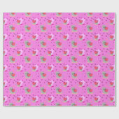 Sweet Cat Wrapping Paper - Pink Hearts and Playful Geschenkpapier (Flach)