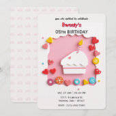 Sweet Celebration Birthday Einladung (Vorne/Hinten)