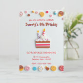 Sweet Celebration Birthday Einladung (Stehend Vorderseite)