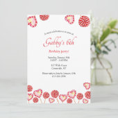 Sweet Celebration Birthday Party Einladung (Stehend Vorderseite)