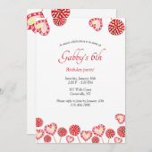 Sweet Celebration Birthday Party Einladung (Vorne/Hinten)