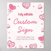 Sweet Celebration Birthday Party Table Sign Poster (Vorne)