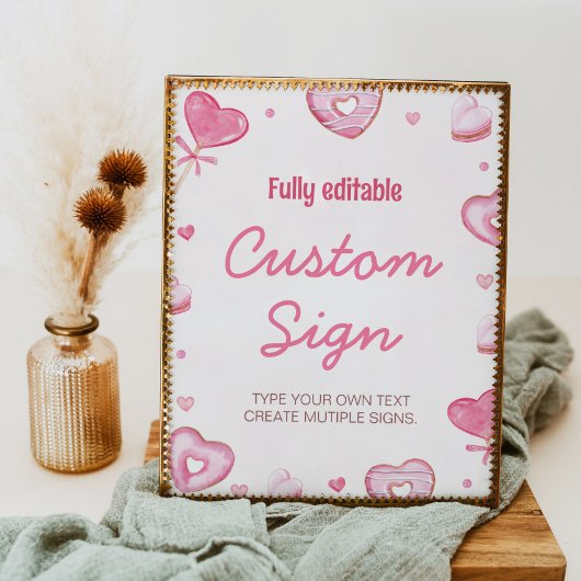 Sweet Celebration Birthday Party Table Sign Poster