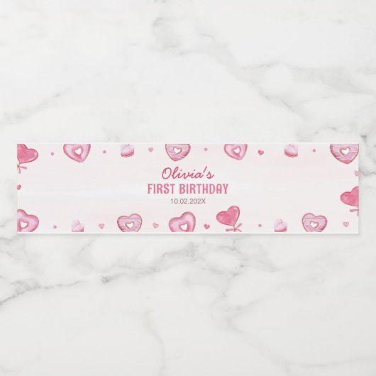 Sweet Celebration Birthday Water Flasche Etikett (Einzelnes Label)