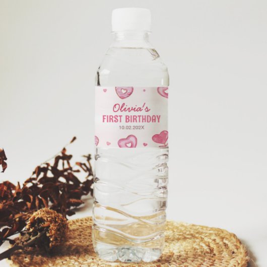 Sweet Celebration Birthday Water Flasche Etikett