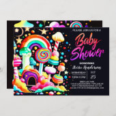 Sweet Celebration Candy Baby Dusche Einladung (Vorne/Hinten)