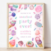 Sweet Celebration Candy Birthday Willkommenszeiche Poster
