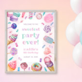 Sweet Celebration Candy Birthday Willkommenszeiche Poster